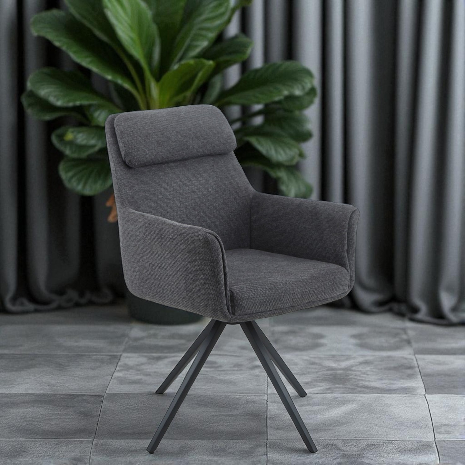 Foto 3 pulgar | Silla Ocasional Ruanda Gris Grafito