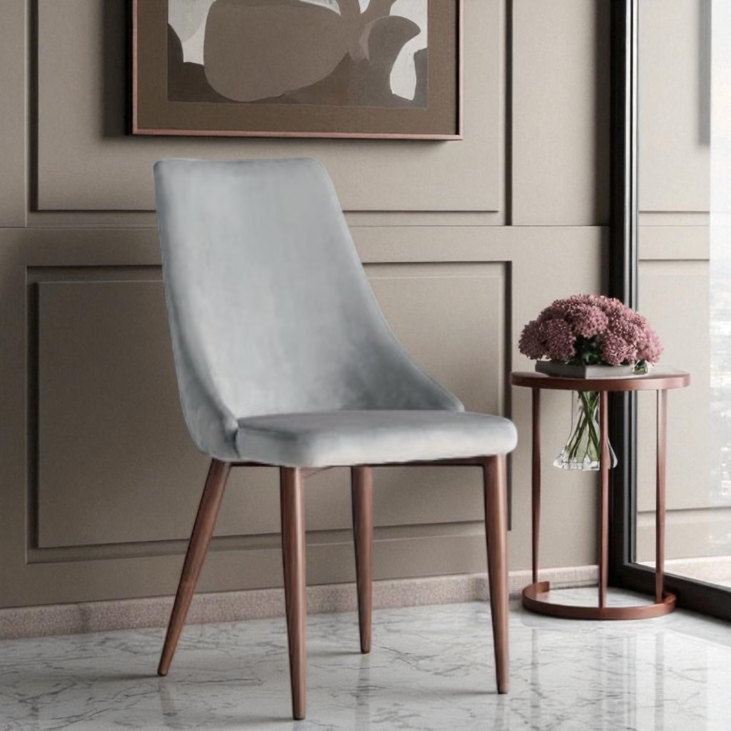 Foto 4 pulgar | Silla Beli Velvet