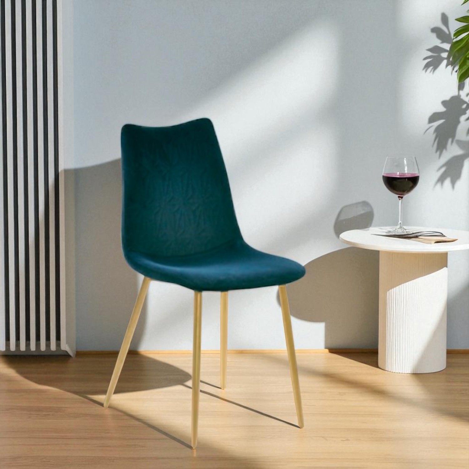 Foto 4 pulgar | Silla Laura Velvet Azul