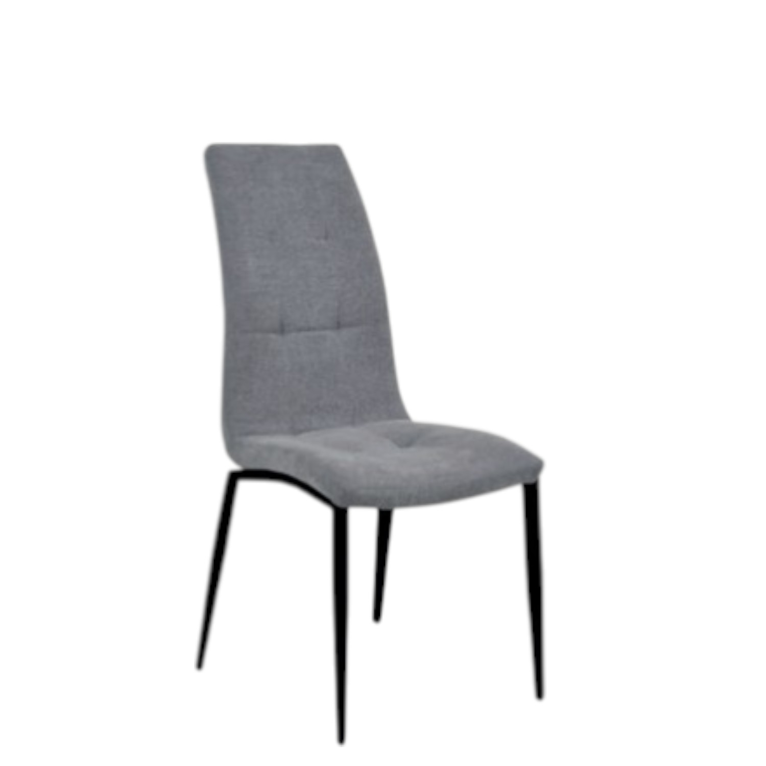 Silla Magonda Tela Gris Patas Negras