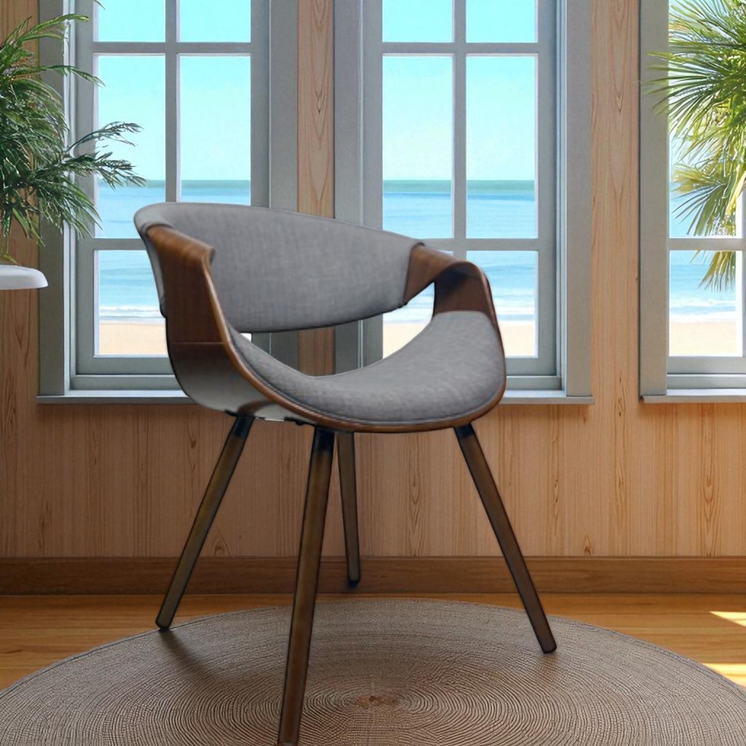 Foto 4 pulgar | Silla Ocasional Catby Tela Gris