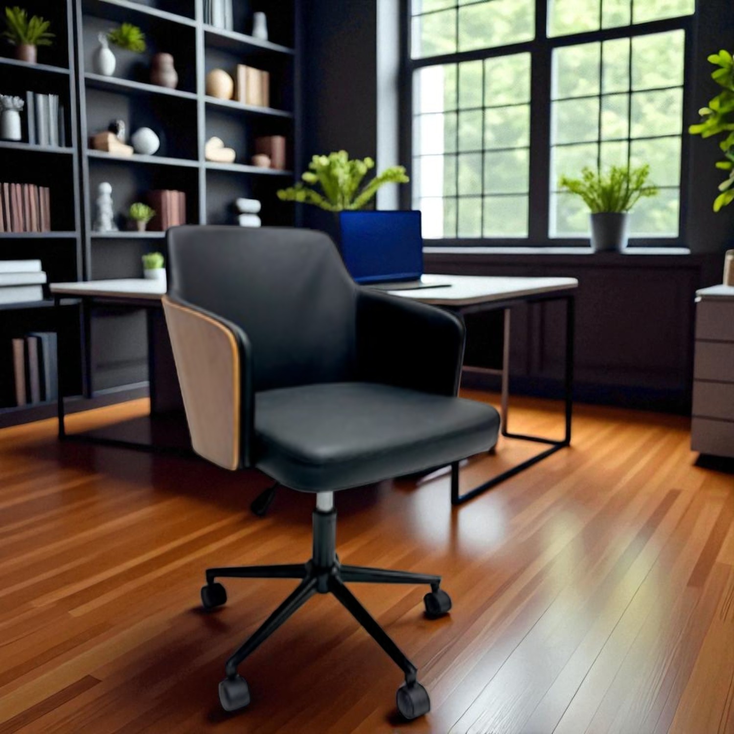 Foto 4 pulgar | Silla De Oficina Caster Base Negra