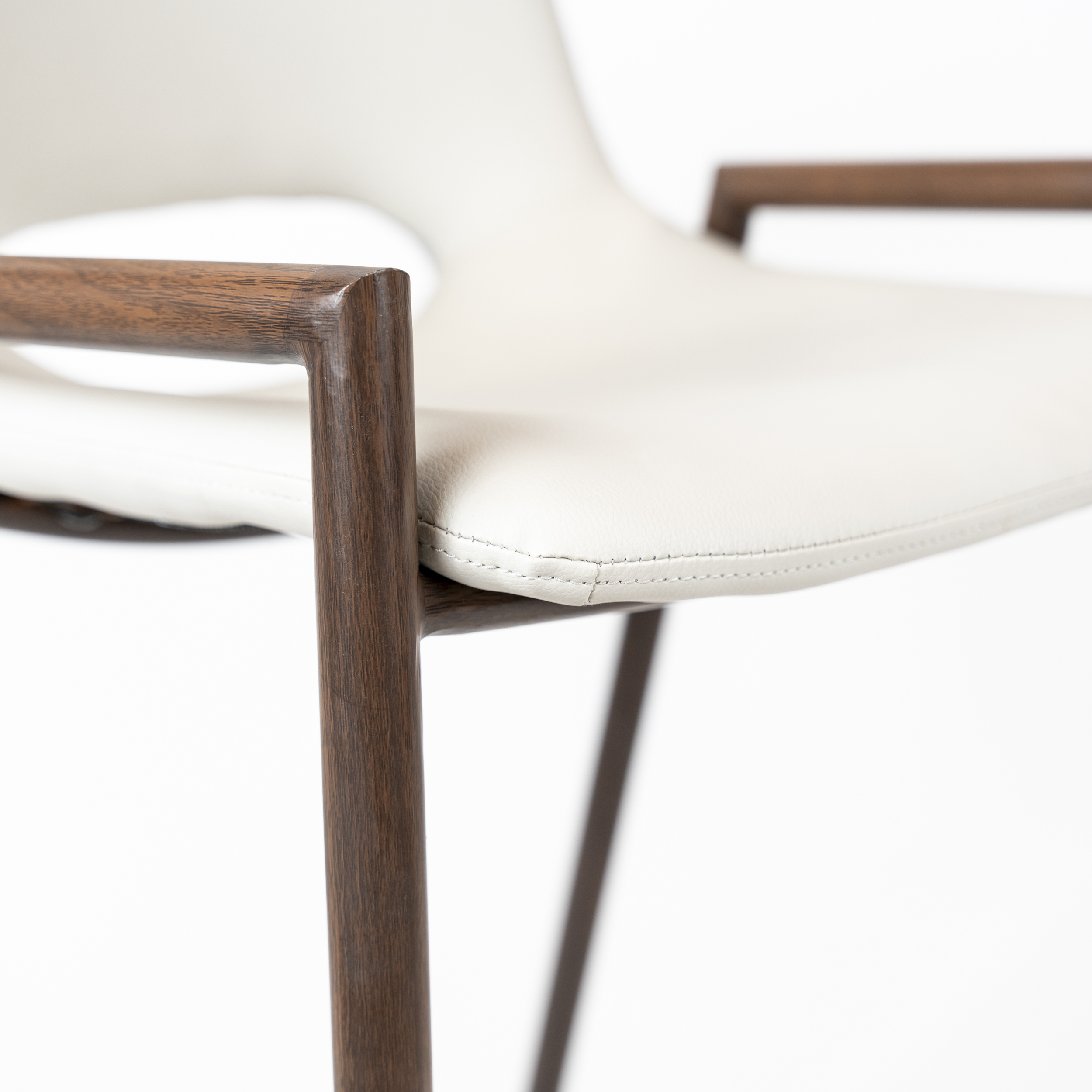 Foto 2 | Banco Erick Pu Beige Pata Metal Madera