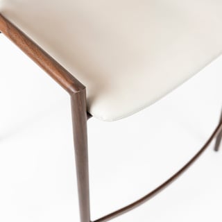 Foto 3 | Banco Erick Pu Beige Pata Metal Madera