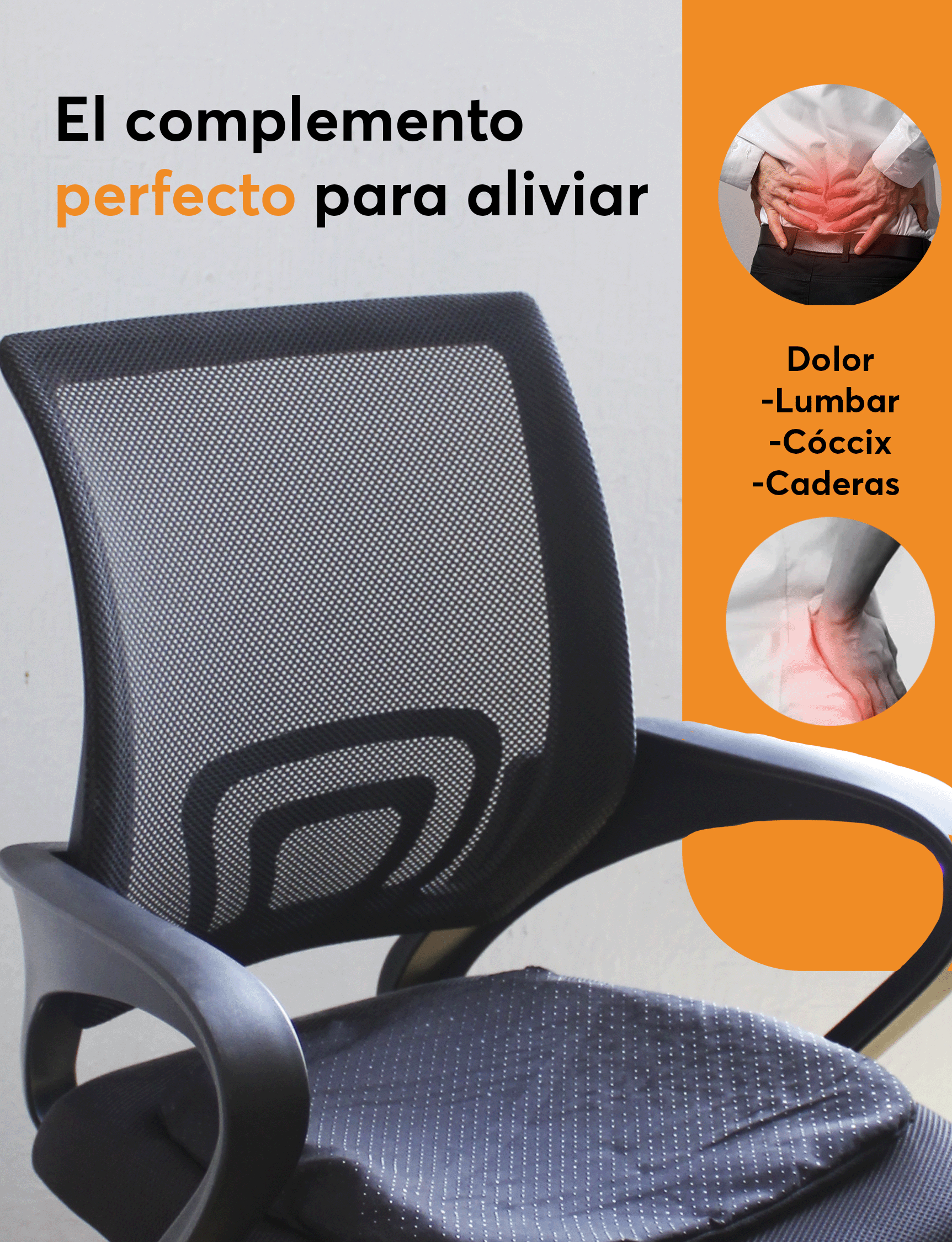 Foto 5 pulgar | Cojín Archy 30876 Azul Asiento Suave Ortopédico Flexible Gel Silicón