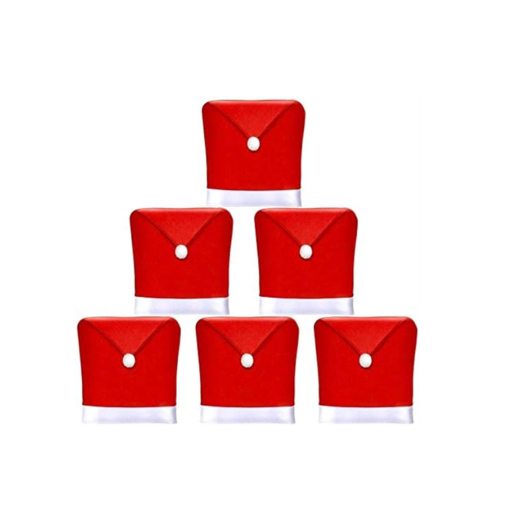 Fundas Navideñas para Sillas Belug Rojas 6 Piezas