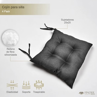 Foto 3 | Cojin de Silla Finder Decorativo 4 Pack