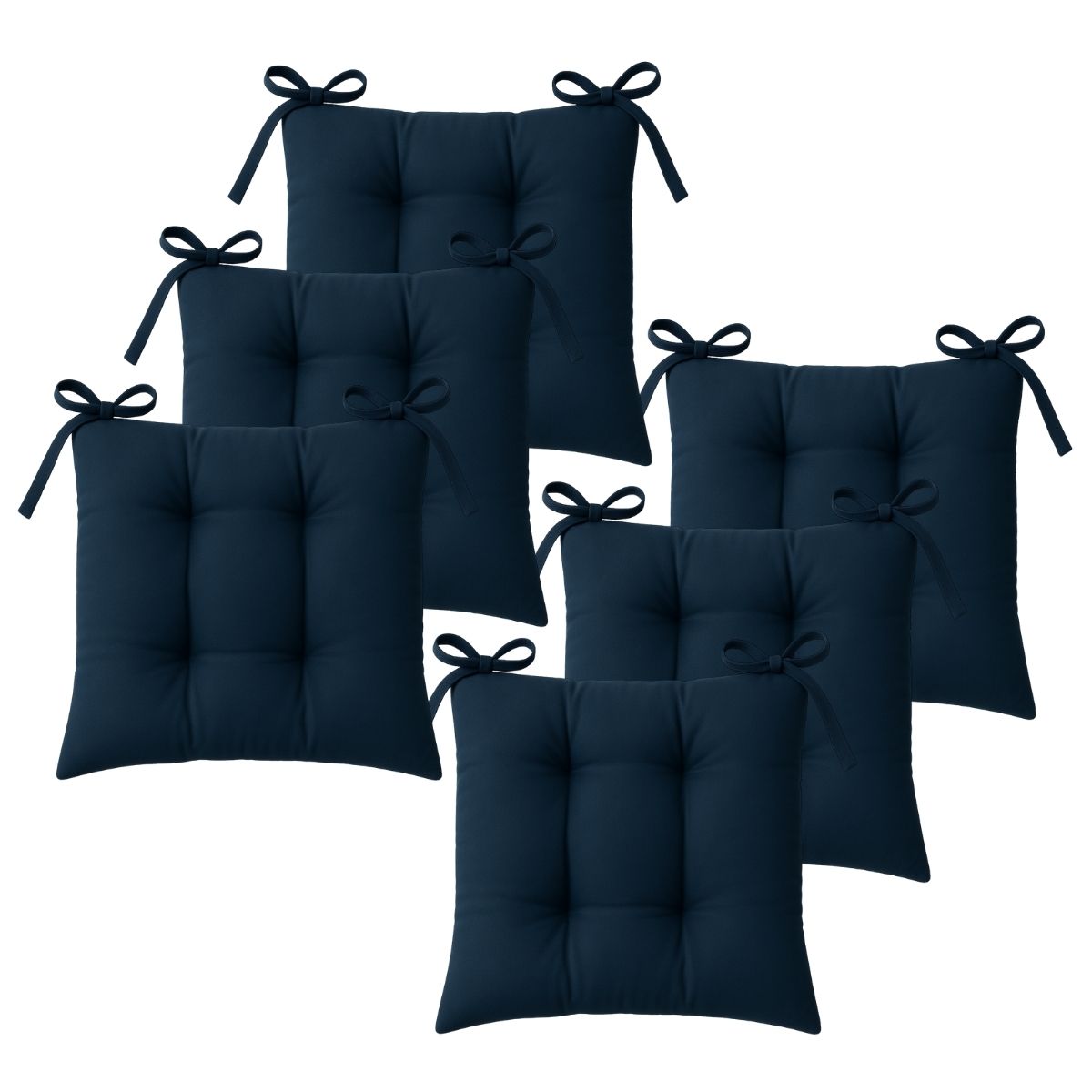 Set 6 Cojines Para Silla Tesso Home Acolchados Color Marino