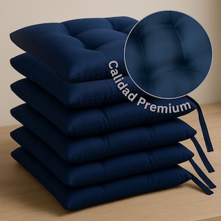 Foto 4 | Set 6 Cojines Para Silla Tesso Home Acolchados Color Marino