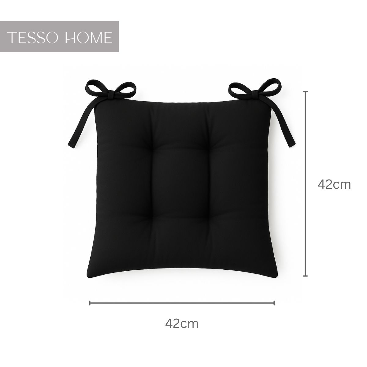 Foto 7 pulgar | Set 6 Cojines Para Silla Tesso Home Acolchados Color Negro
