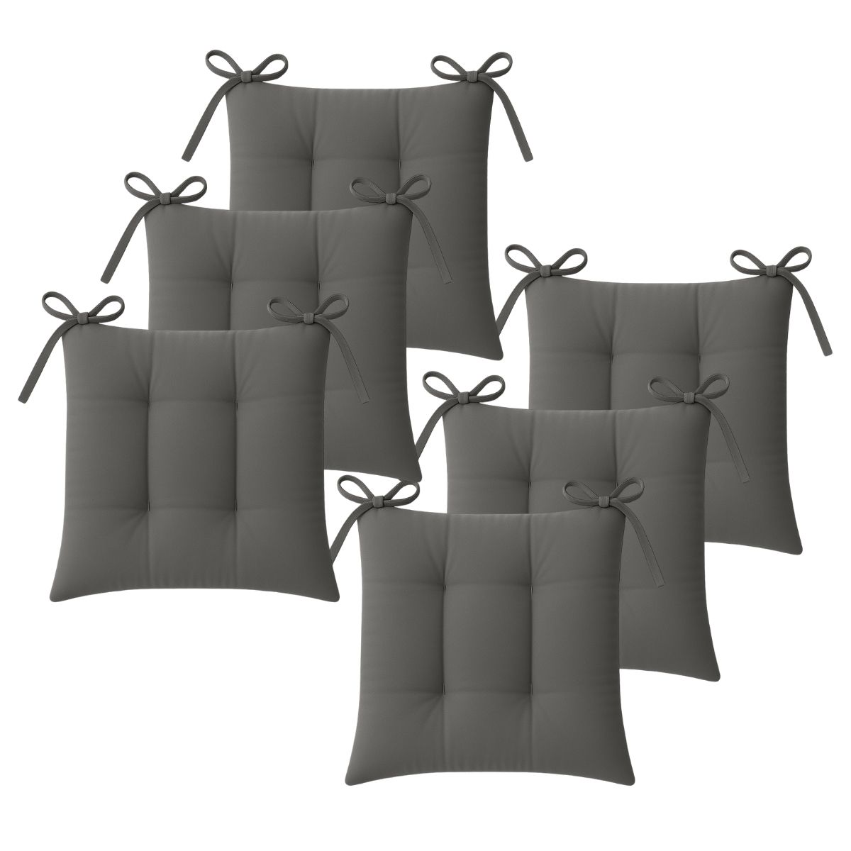 Foto 1 | Set 6 Cojines Para Silla Tesso Home Acolchados Color Gris