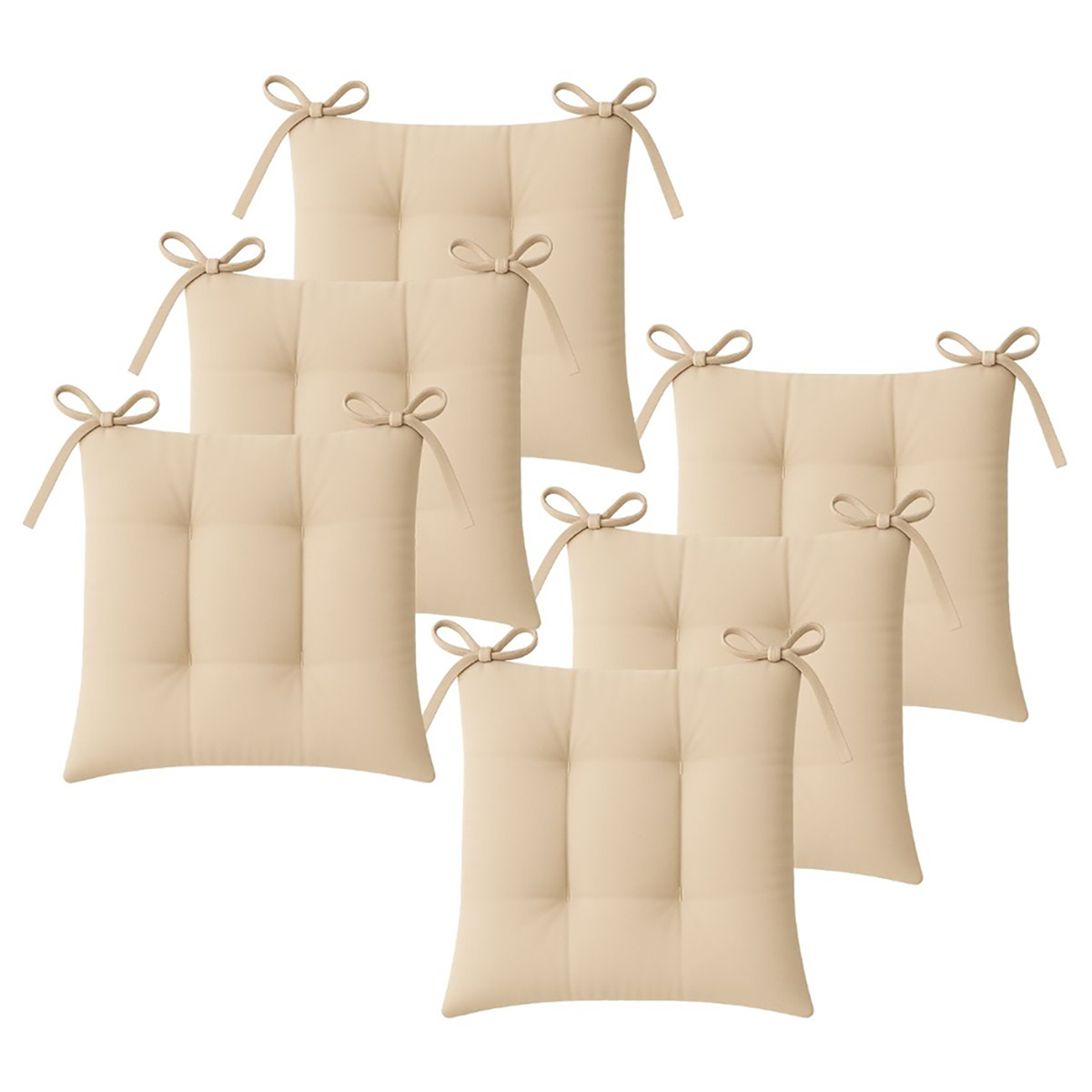 Foto 2 pulgar | Set 6 Cojines Para Silla Tesso Home Acolchados Color Beige