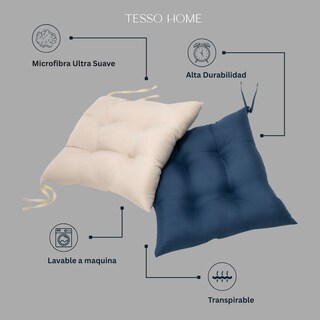 Foto 5 | Set 6 Cojines Para Silla Tesso Home Acolchados Color Beige