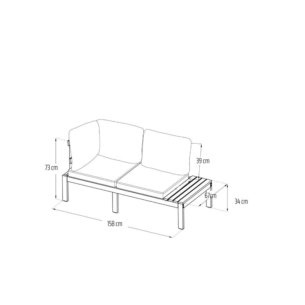 Foto 8 pulgar | Griffin Sofa Set Midtown Concept color Blanco