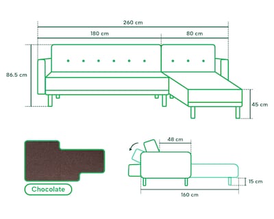 Foto 6 | Sala Modular Chiara Chocolate Con Beehive