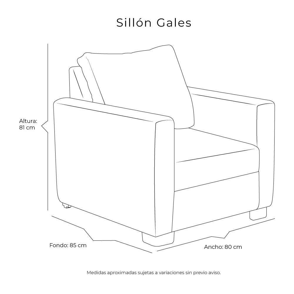 Foto 6 | Sala Dicasa Gales Color Gris 3 Piezas (sofa, Love Y Sillon)