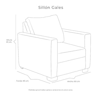 Foto 6 | Sala Dicasa Gales Color Gris 3 Piezas (sofa, Love Y Sillon)