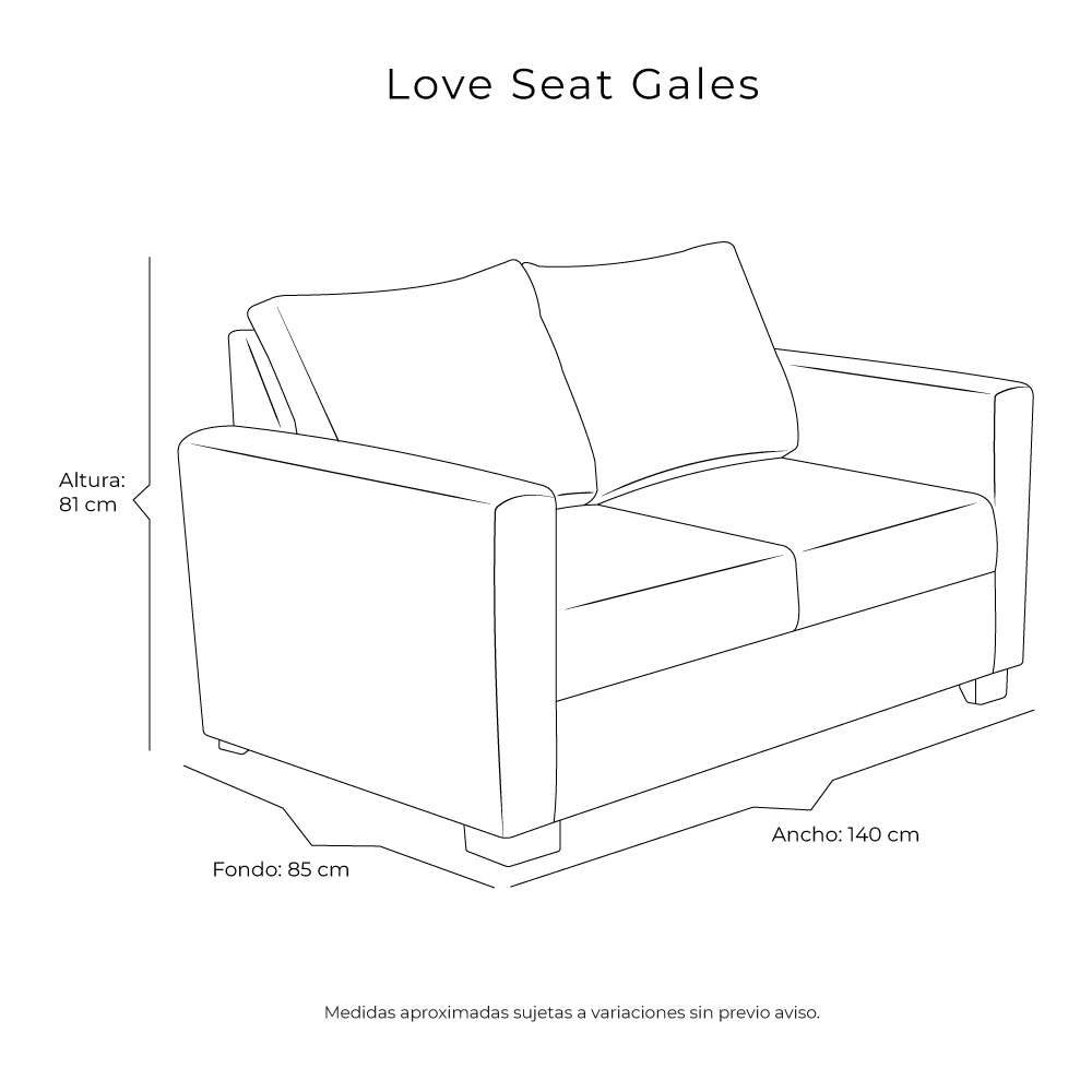 Foto 7 | Sala Dicasa Gales Color Gris 3 Piezas (sofa, Love Y Sillon)