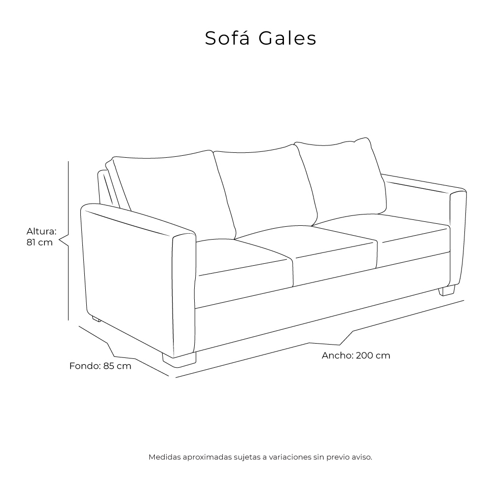 Foto 9 pulgar | Sala Dicasa Gales Color Gris 3 Piezas (sofa, Love Y Sillon)