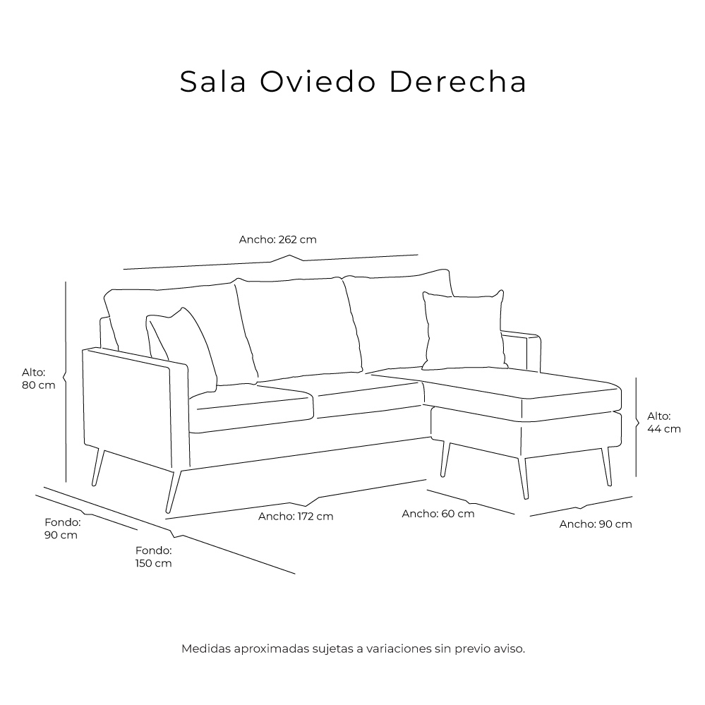 Foto 9 pulgar | Love-chaise Derecho Dicasa Oviedo Color Gris