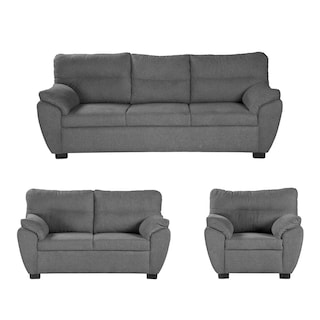 Foto 1 | Sala Dicasa Monza Color Gris 3 Piezas (sofa, Love Y Sillon)