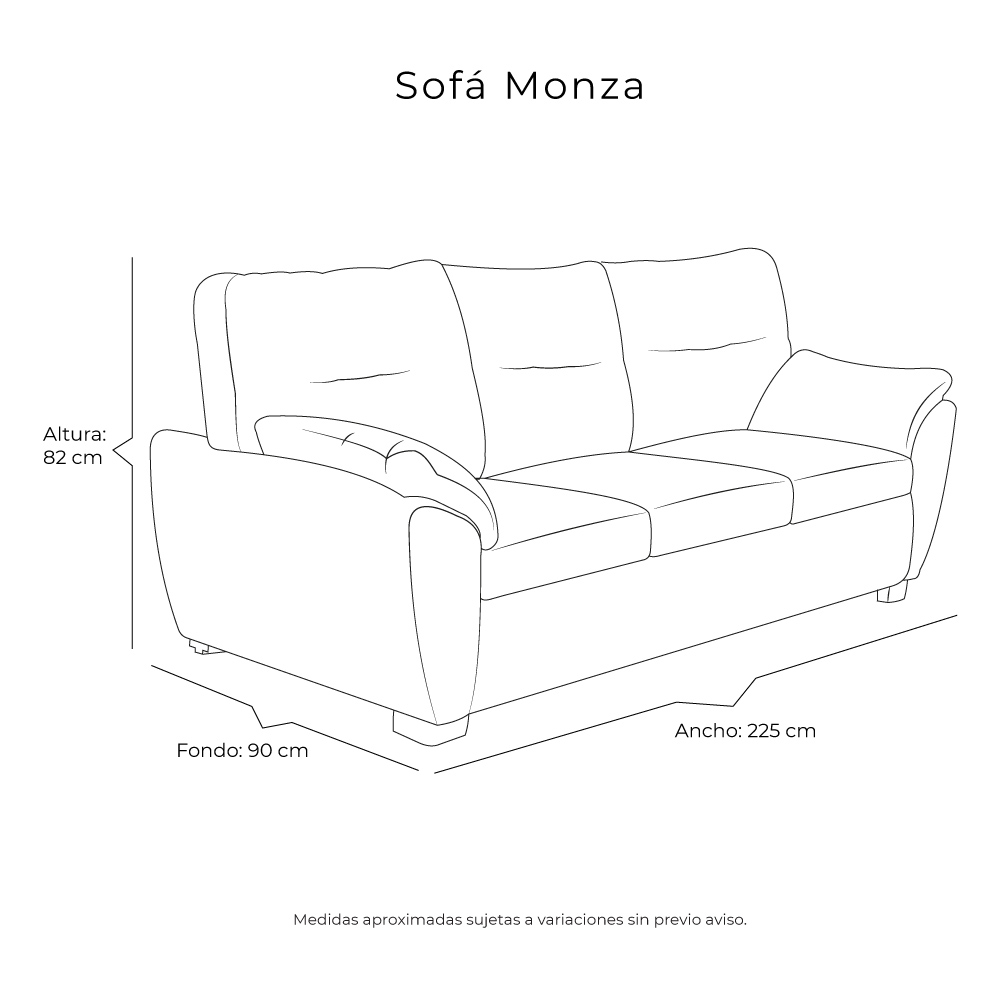 Foto 8 | Sala Dicasa Monza Color Azul 3 Piezas (sofa, Love Y Sillon)