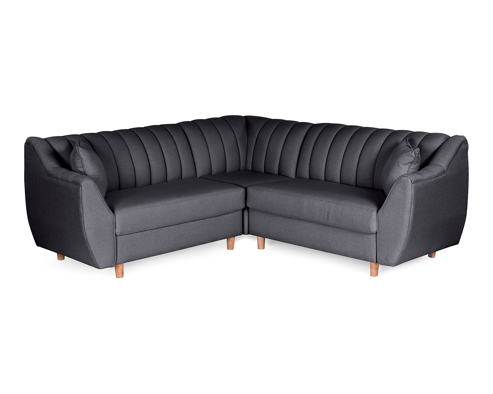 Sala Esquinera de Lino Gris Oxford Derek Makora $14,990