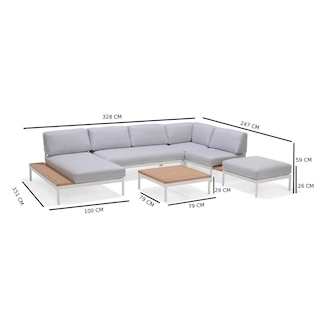 Foto 7 | Juego De Patio Bendigo Set Deluxe 7 Piezas con Cojines