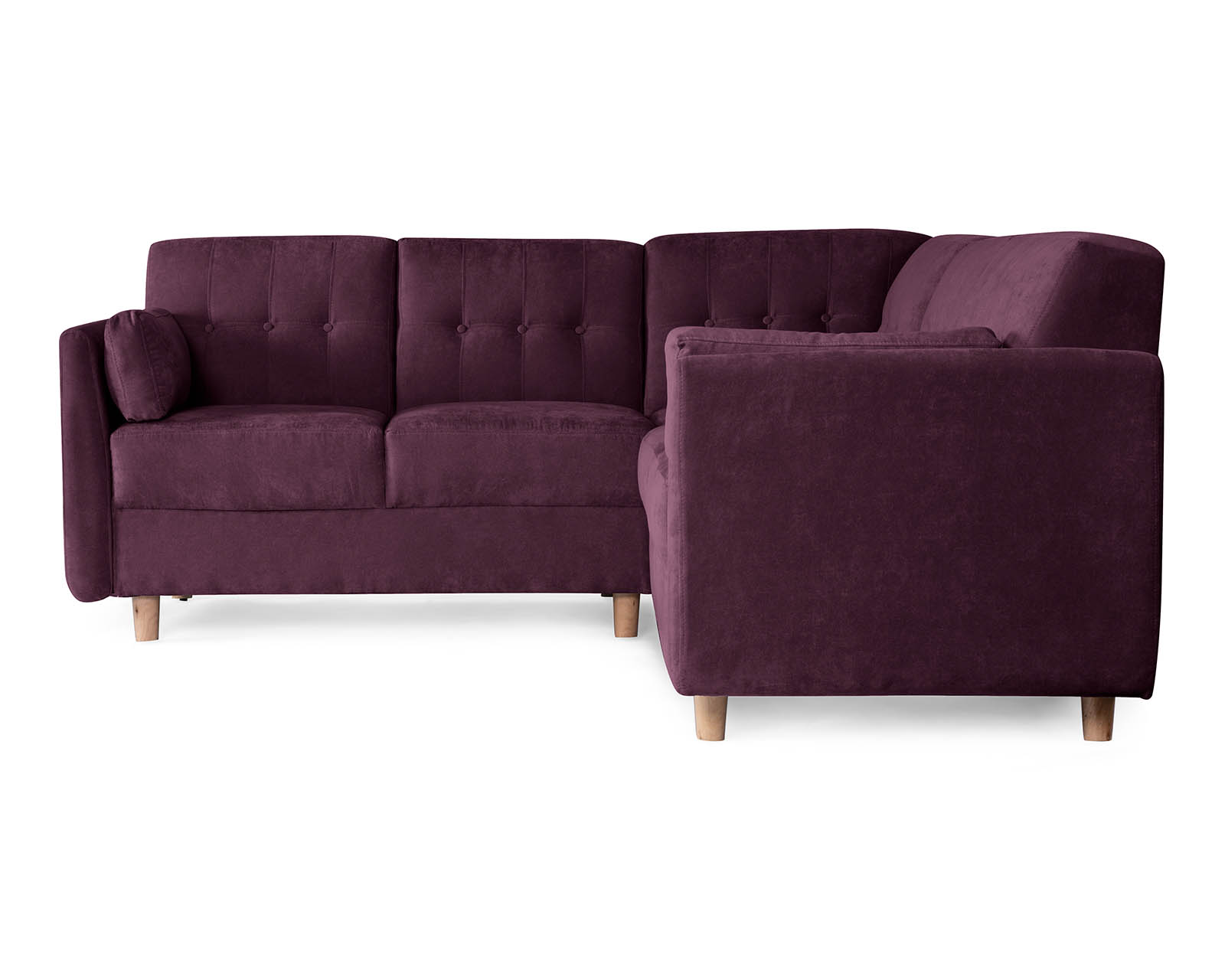 Foto 5 pulgar | Sala Esquinera de Velvet Morado Kravitz Makora
