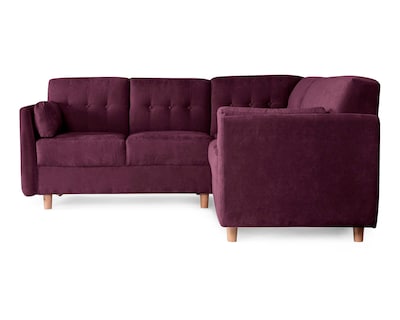 Foto 4 | Sala Esquinera de Velvet Morado Kravitz Makora