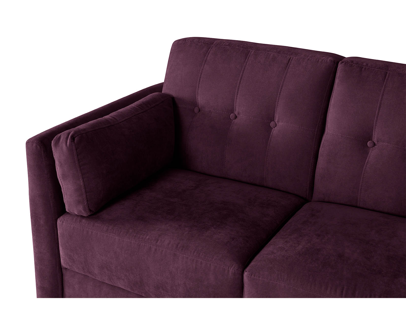 Foto 6 pulgar | Sala Esquinera de Velvet Morado Kravitz Makora