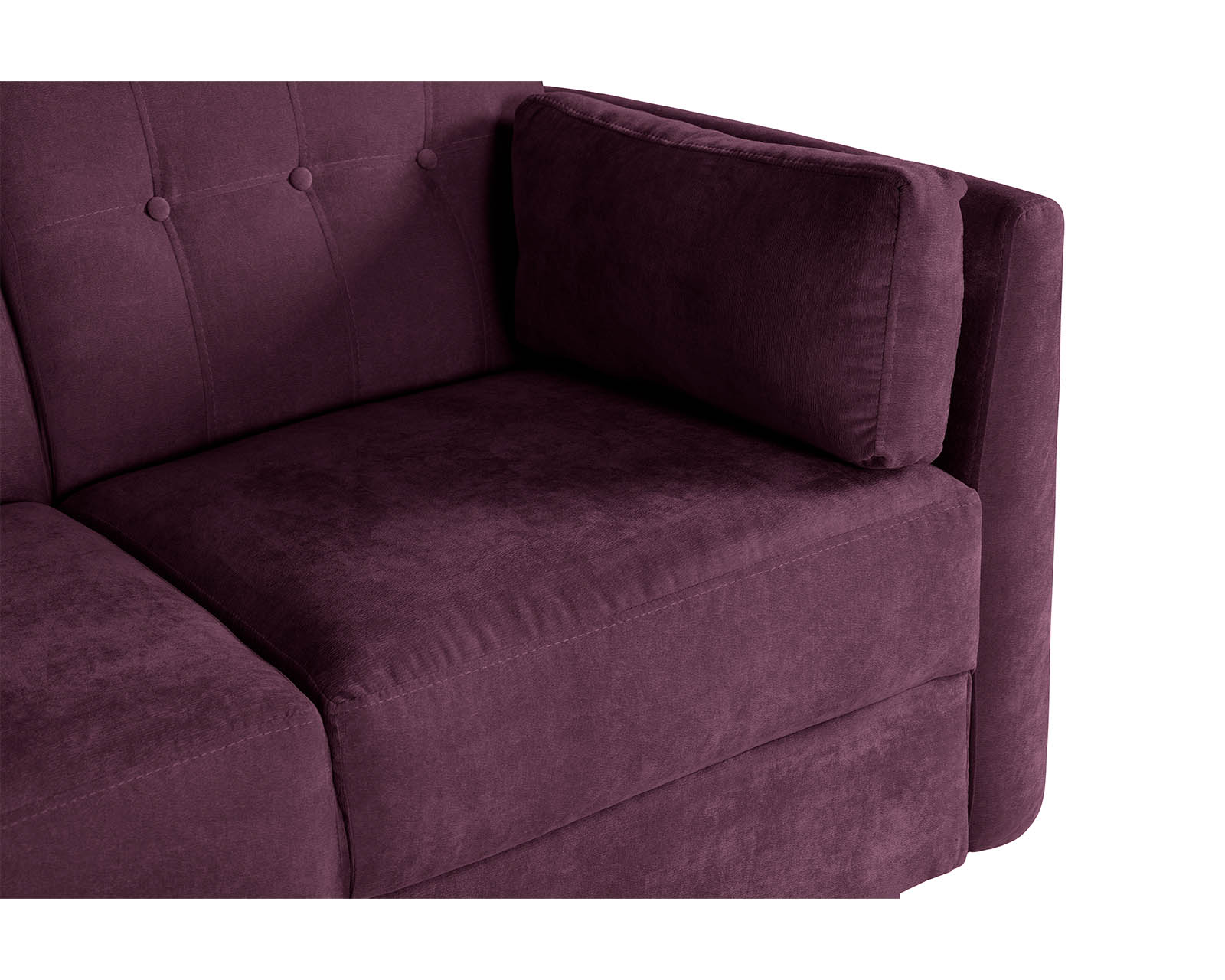 Foto 7 pulgar | Sala Esquinera de Velvet Morado Kravitz Makora