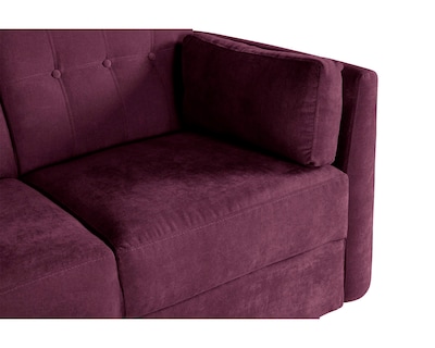 Foto 6 | Sala Esquinera de Velvet Morado Kravitz Makora
