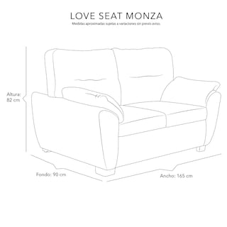 Foto 8 | Love Seat 2 Plazas Dicasa Monza color Gris