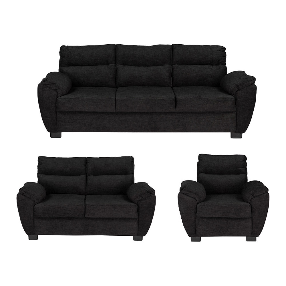 Sala Dicasa Venecia 3 Piezas Negro $22,149