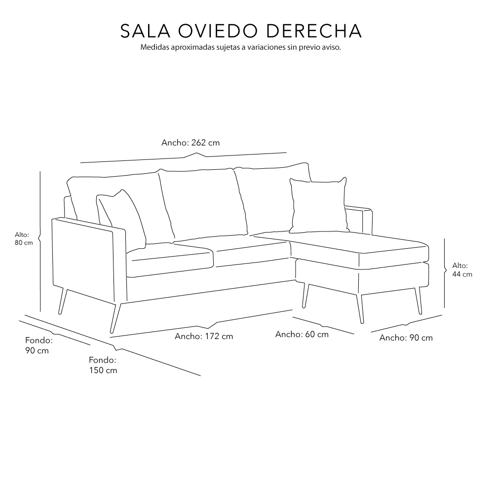 Foto 8 | Love-chaise Derecho Dicasa Oviedo color Gris