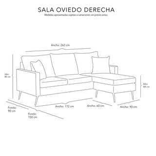 Foto 8 | Love-chaise Derecho Dicasa Oviedo color Gris