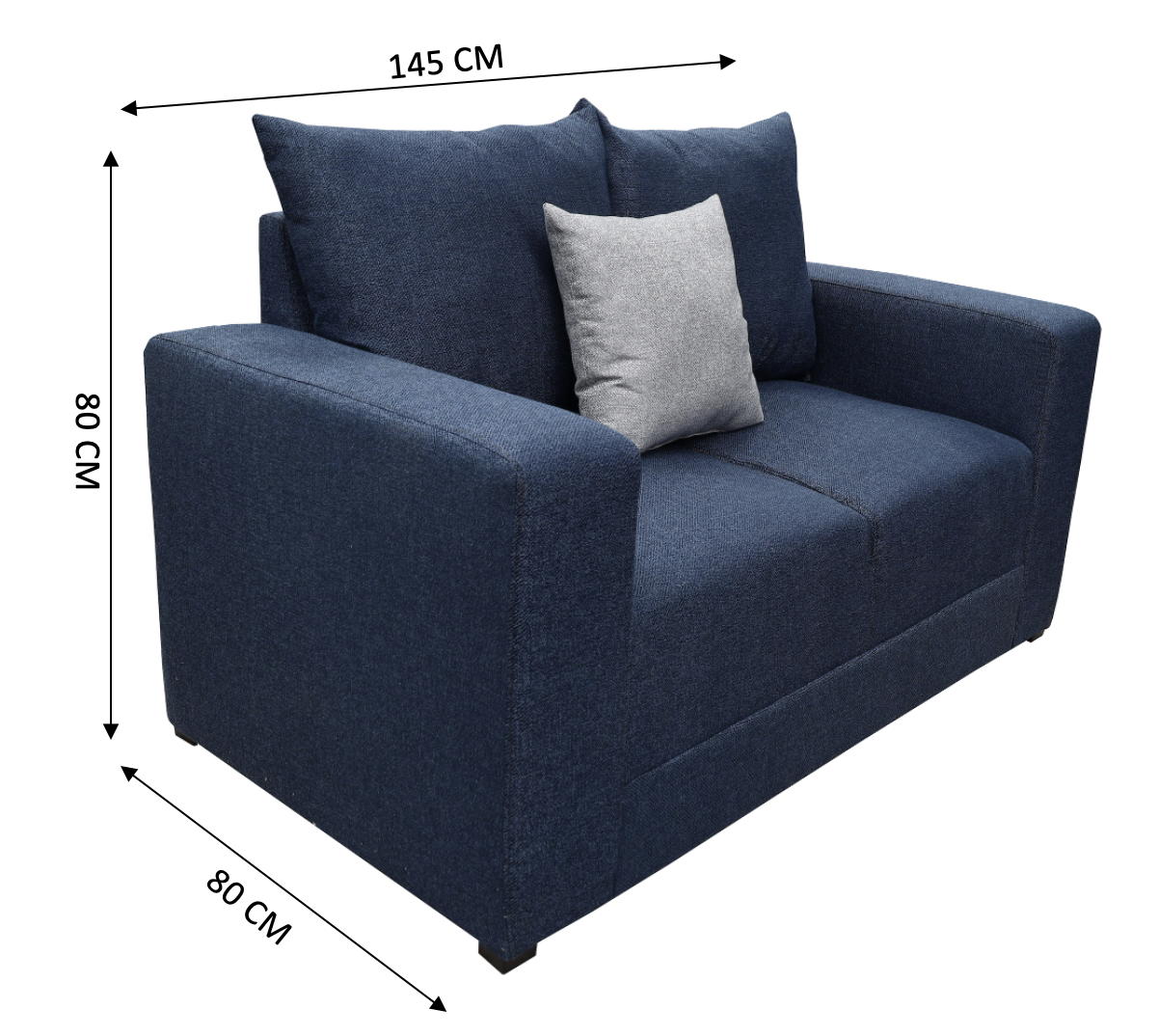 Foto 7 pulgar | Sala Modular 3-2-1 El Bazar Store Miami Azul Marino, Sofa, Love Seat Y Sillon