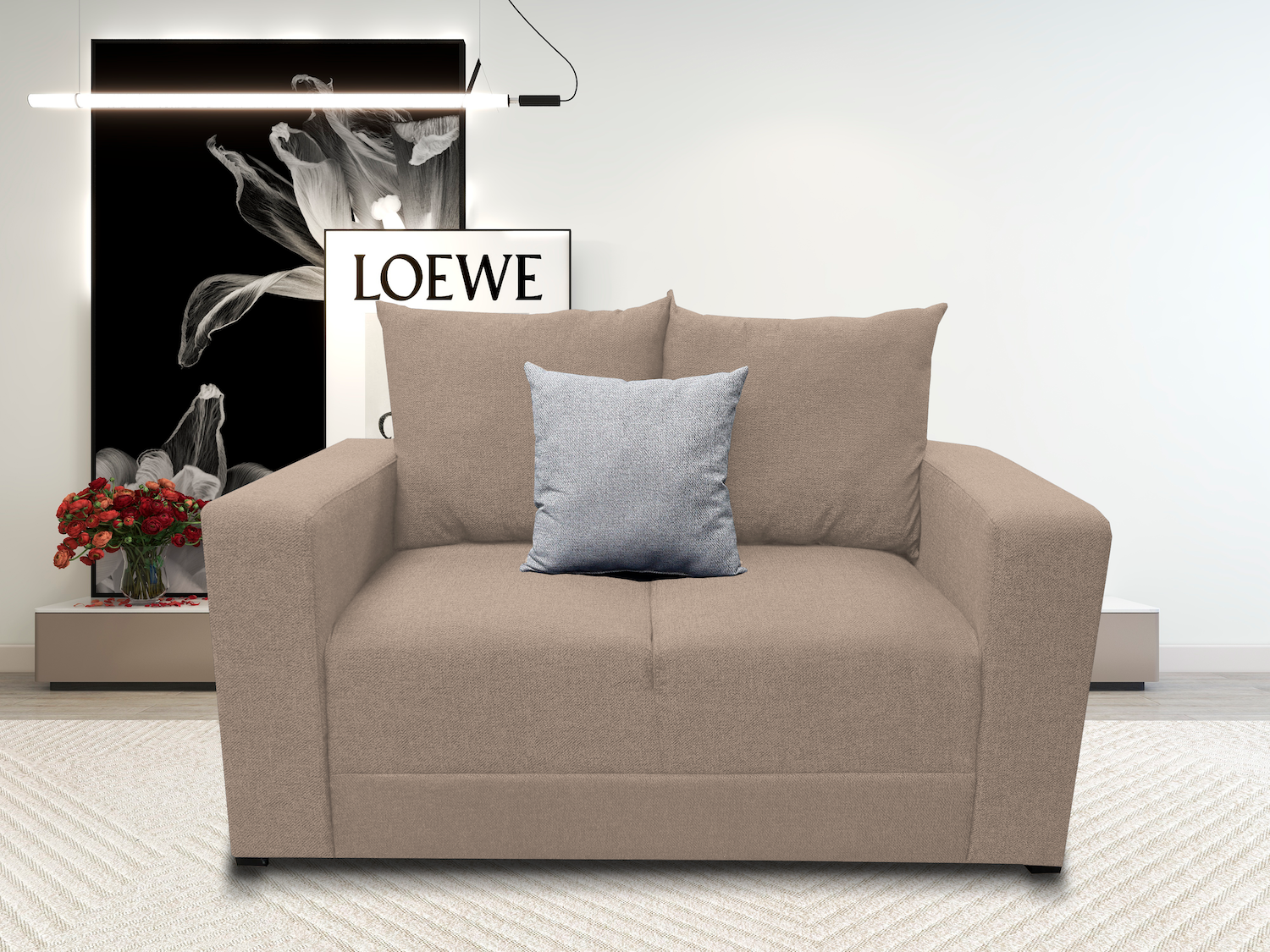 Foto 4 pulgar | Sala Modular 3-2-1 El Bazar Store Miami Beige, Sofa, Love Seat Y Sillon