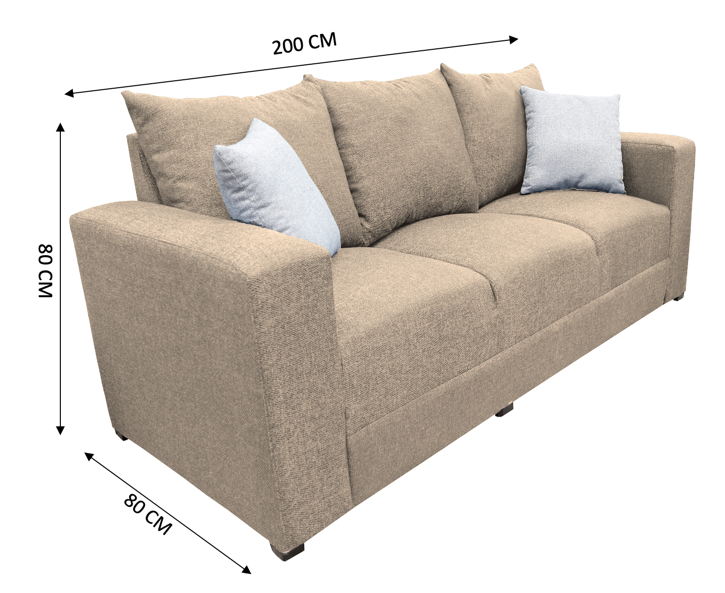 Foto 6 pulgar | Sala Modular 3-2-1 El Bazar Store Miami Beige, Sofa, Love Seat Y Sillon