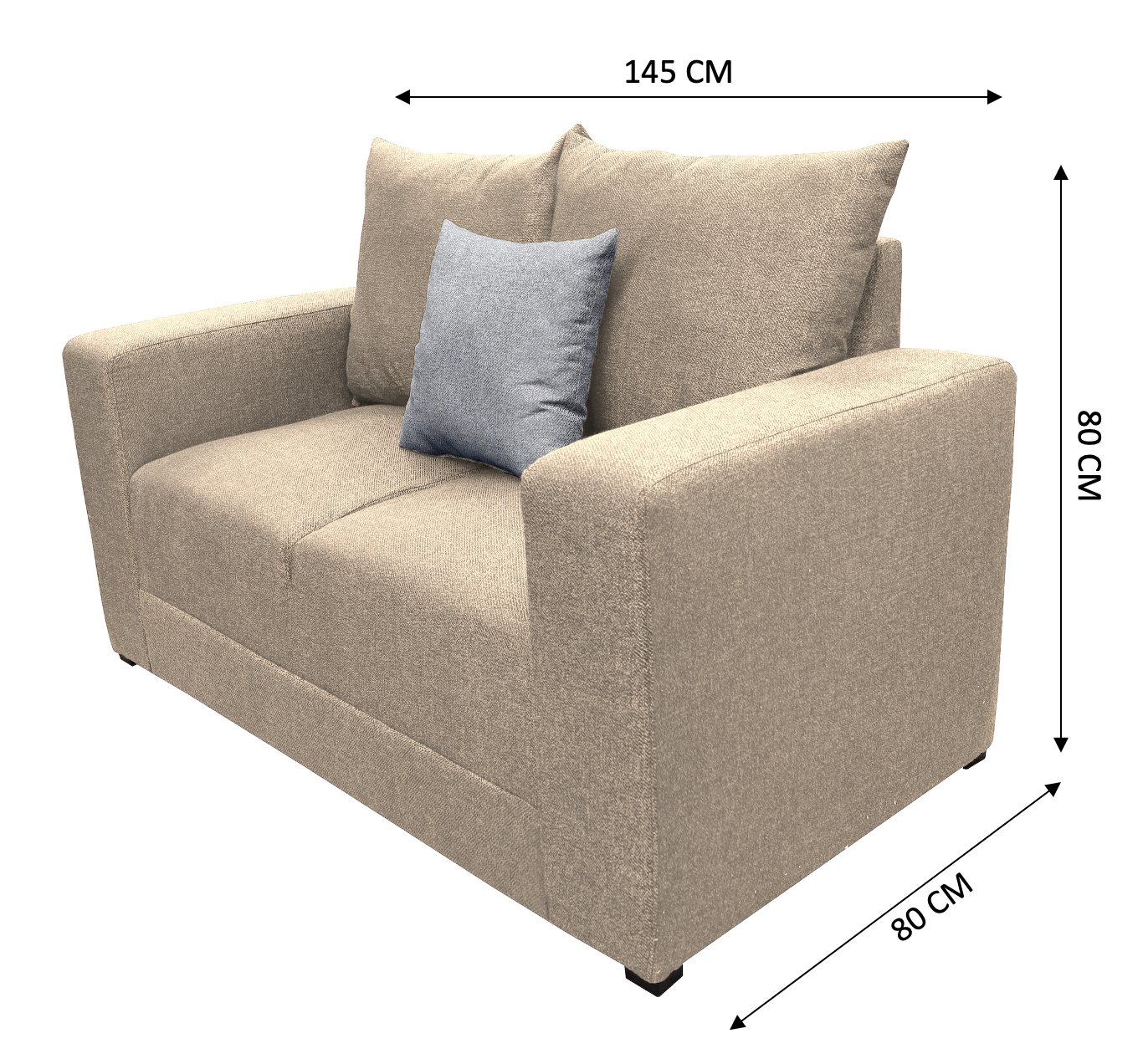 Foto 6 | Sala Modular 3-2-1 El Bazar Store Miami Beige, Sofa, Love Seat Y Sillon