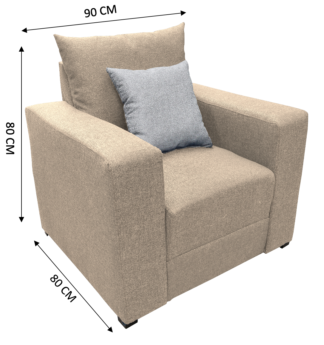 Foto 8 pulgar | Sala Modular 3-2-1 El Bazar Store Miami Beige, Sofa, Love Seat Y Sillon