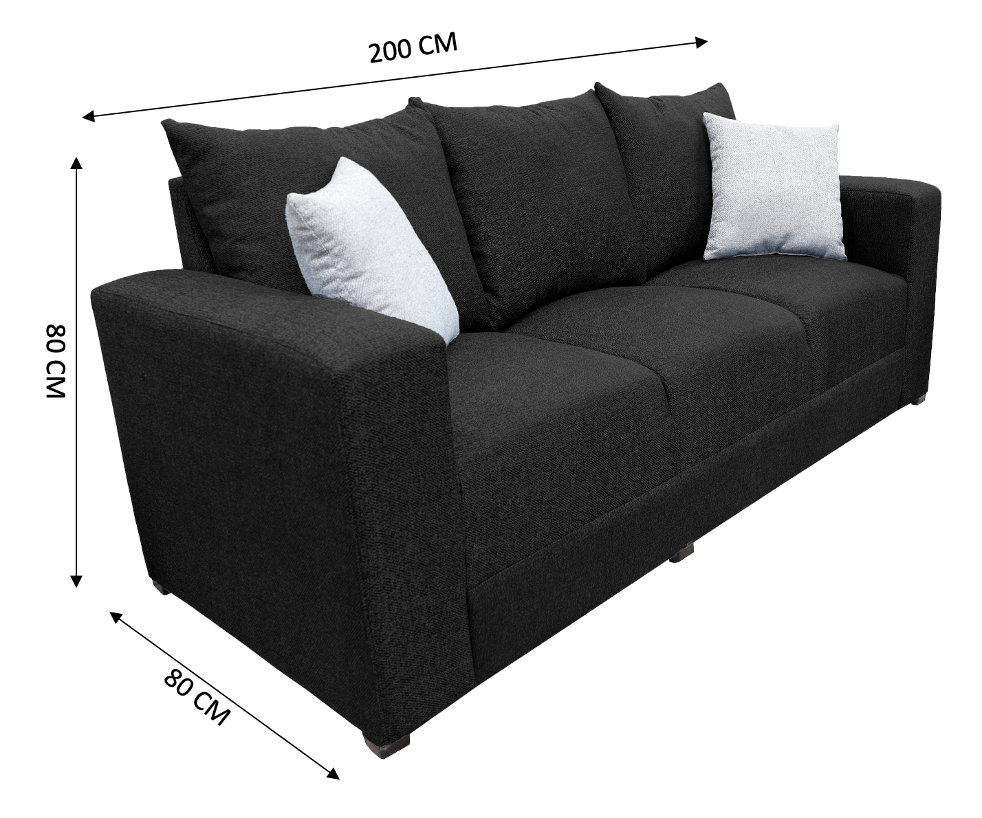 Foto 5 | Sala Modular 3-2-1 El Bazar Store Miami Negro, Sofa, Love Seat Y Sillón