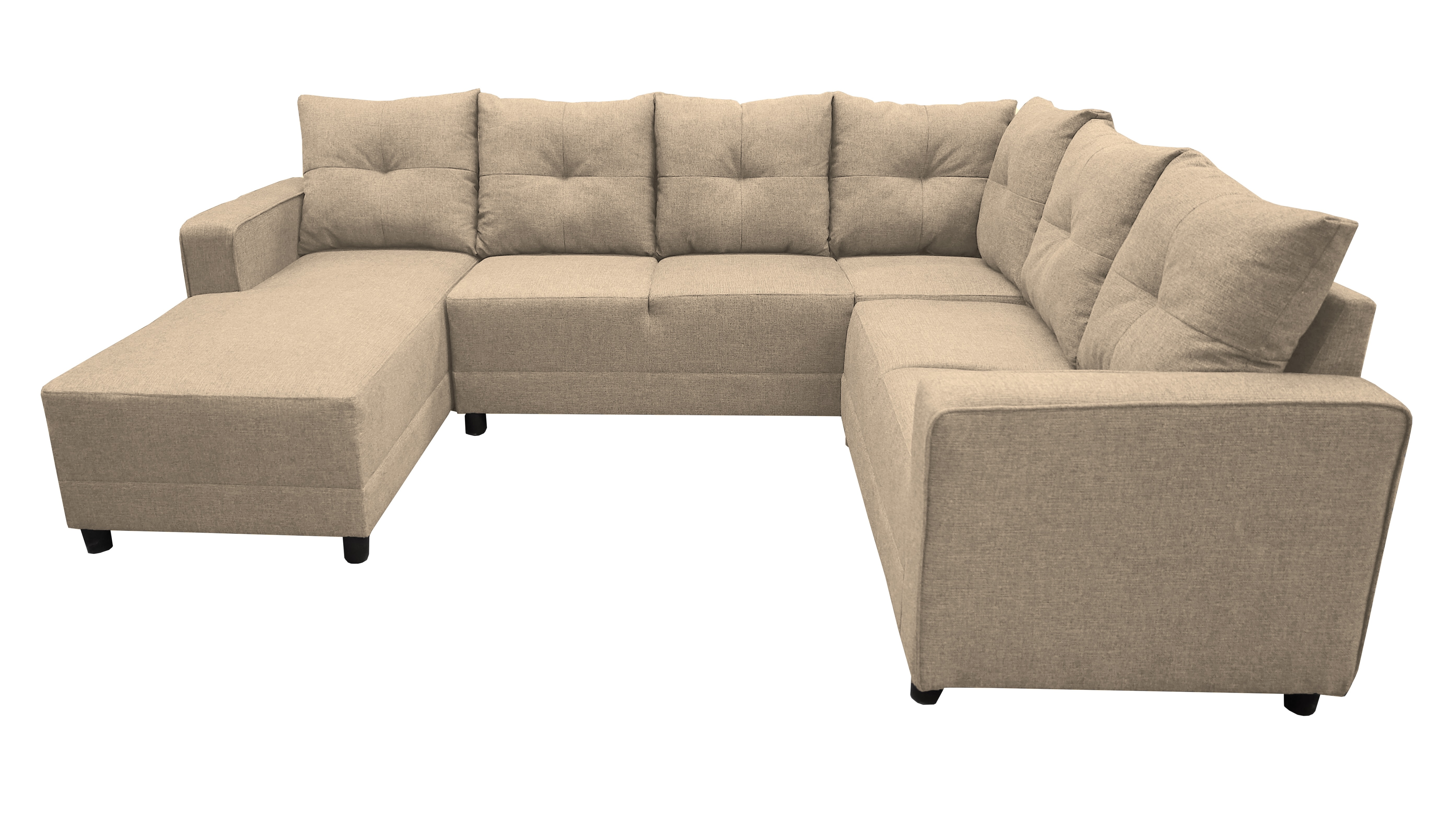 Foto 2 | Sala Esquinera En U El Bazar Store Hera Beige 160x275x215 Cm, 4 Salas En 1, Tela Lino Nacional, Modular, Chaise,