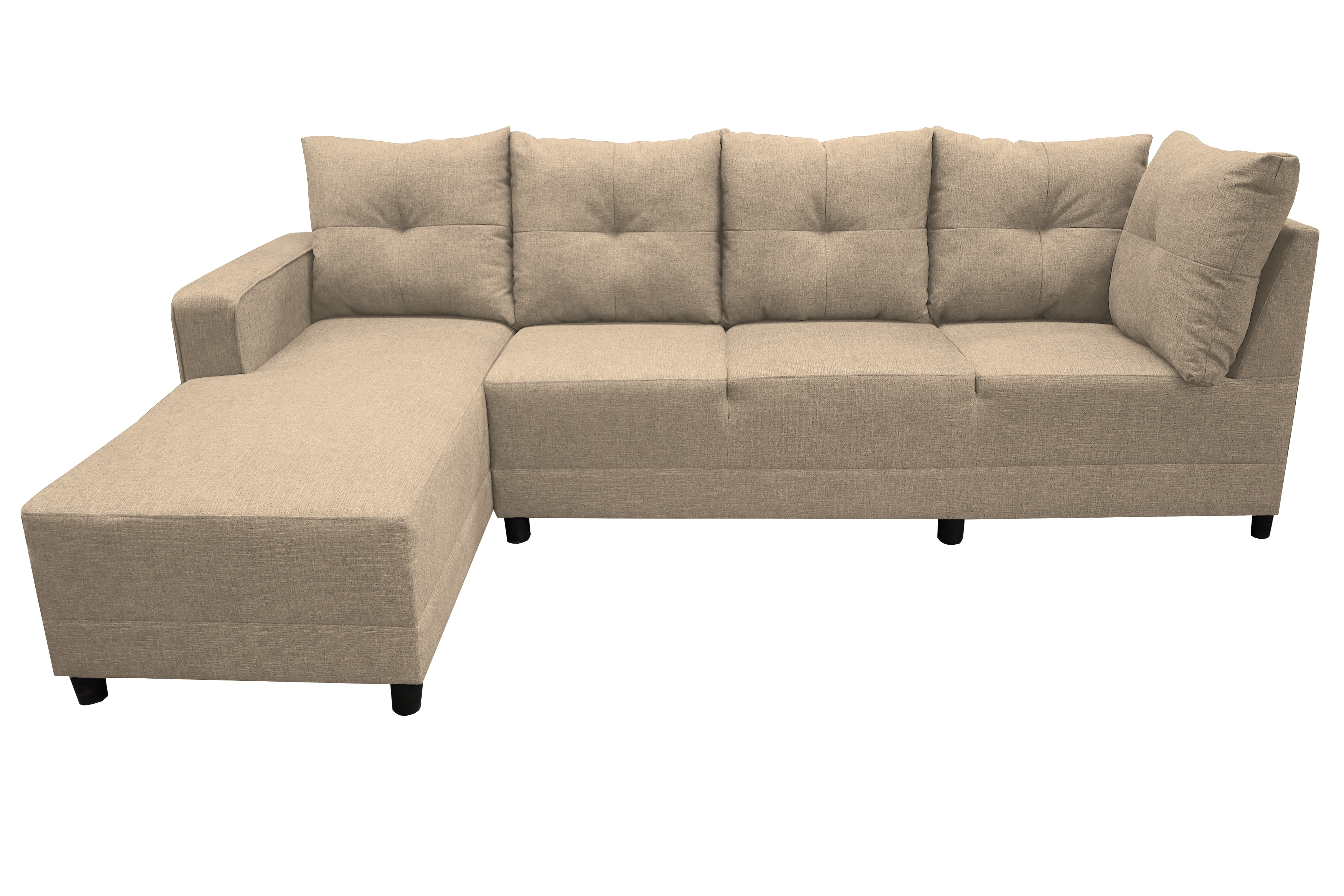 Foto 6 pulgar | Sala Esquinera En U El Bazar Store Hera Beige 160x275x215 Cm, 4 Salas En 1, Tela Lino Nacional, Modular, Chaise,