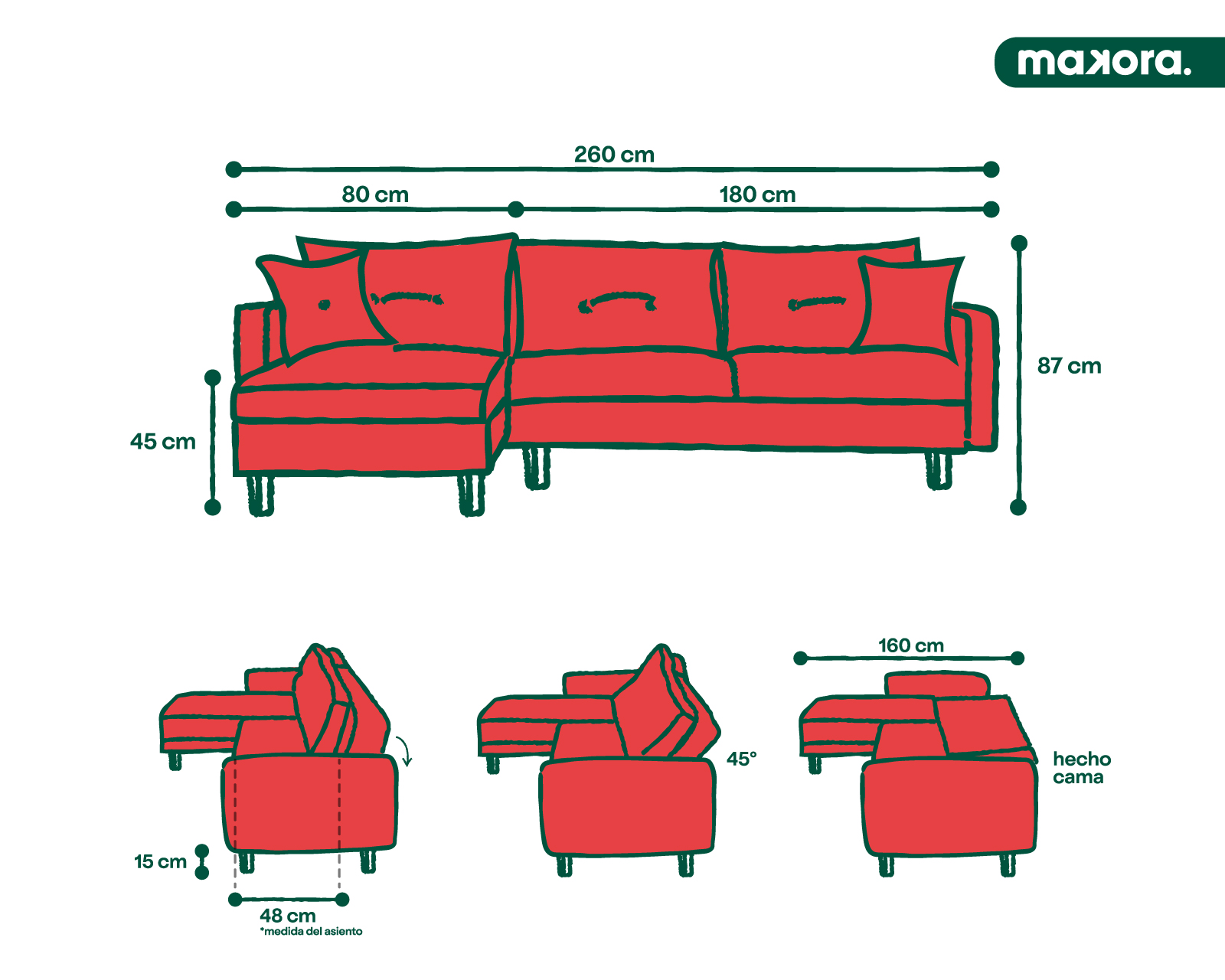 Foto 8 | Sala Modular Sofá Cama Reversible De Velvet Gris Claro Beehive Memory Foam Modelo Annara