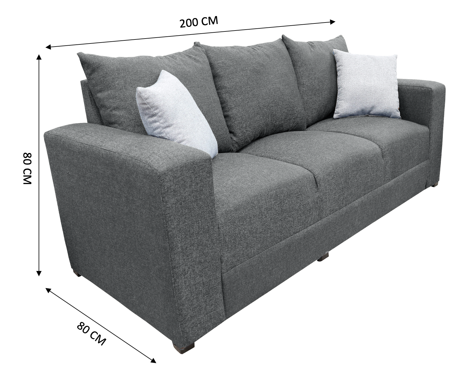 Foto 5 | Sala Modular 3-2-1 El Bazar Store Miami Gris Oxford Sofá Love Seat y Sillón