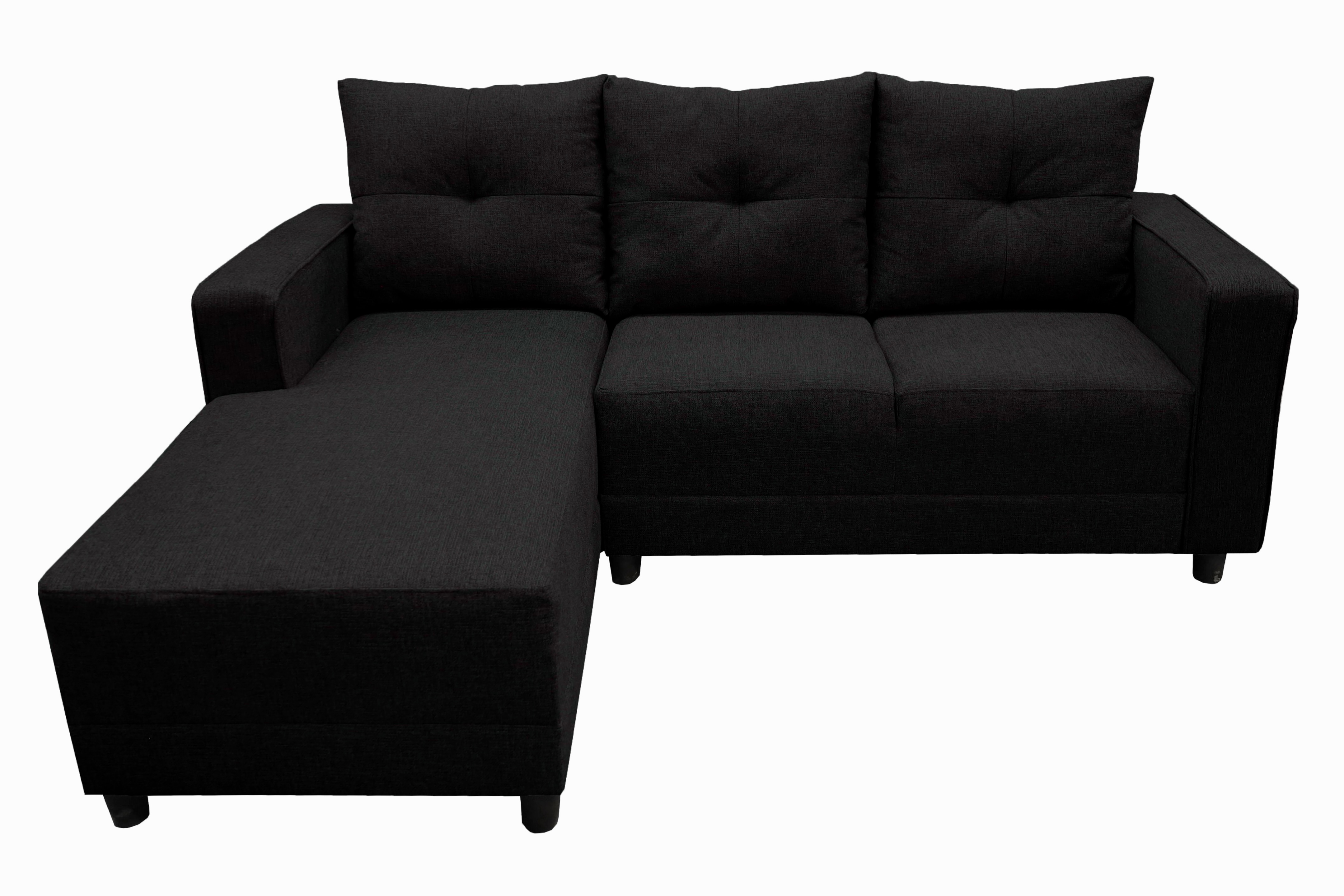 Foto 2 pulgar | Sala Esquinera El Bazar Store Demeter Negro 210x160 Cm, Tela Lino Nacional, Modular, Chaise, Love Seat