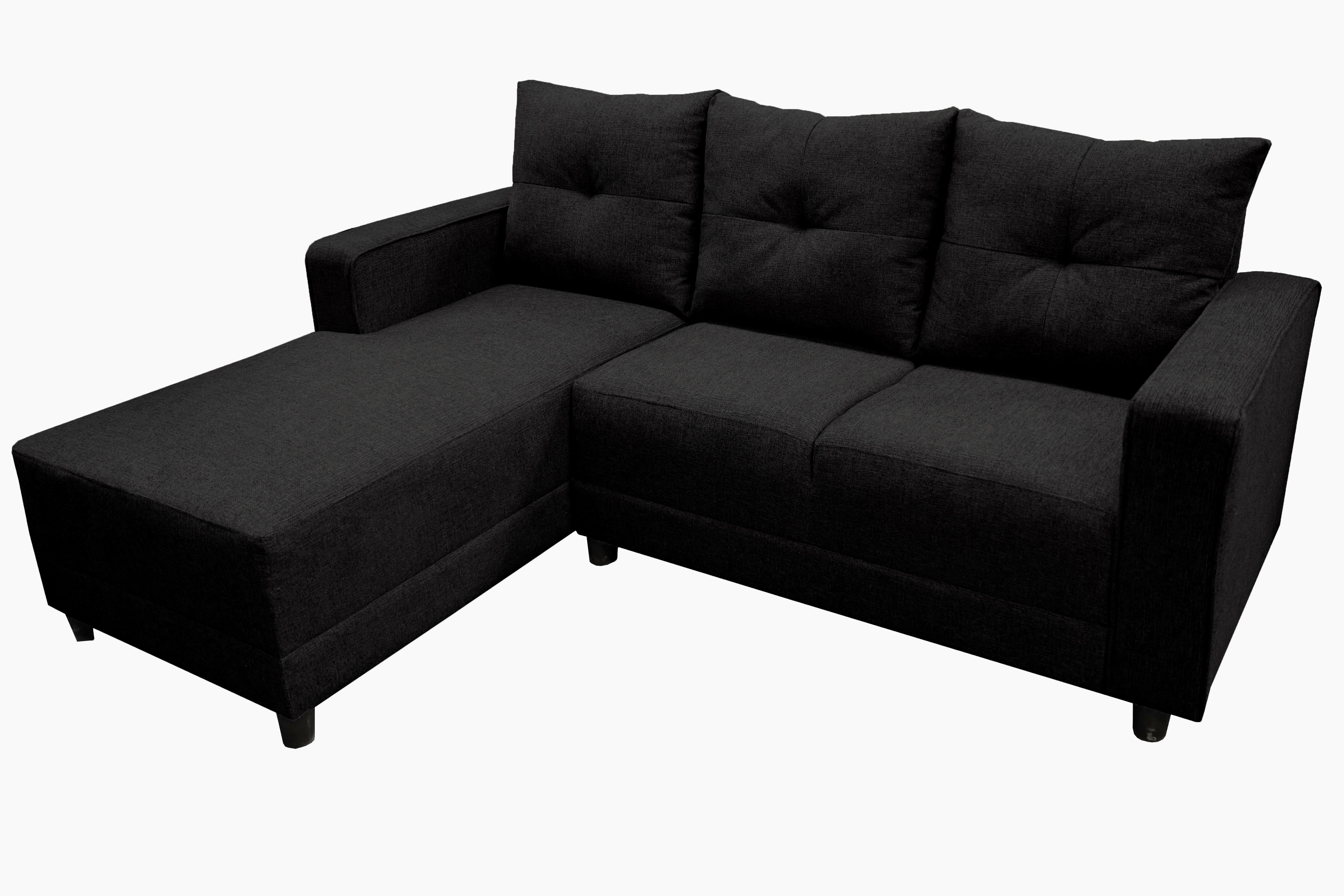 Foto 4 pulgar | Sala Esquinera El Bazar Store Demeter Negro 210x160 Cm, Tela Lino Nacional, Modular, Chaise, Love Seat