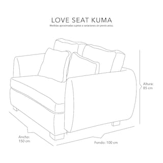 Foto 7 | Love Seat Dicasa Kuma Color Gris